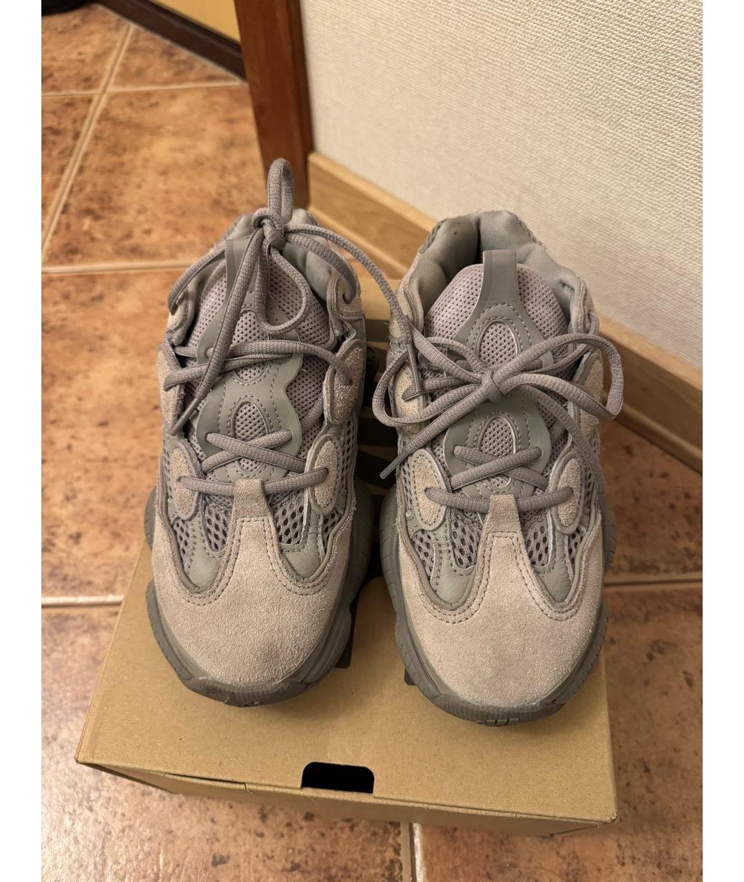 ADIDAS YEEZY Серые замшевые кроссовки, фото 2