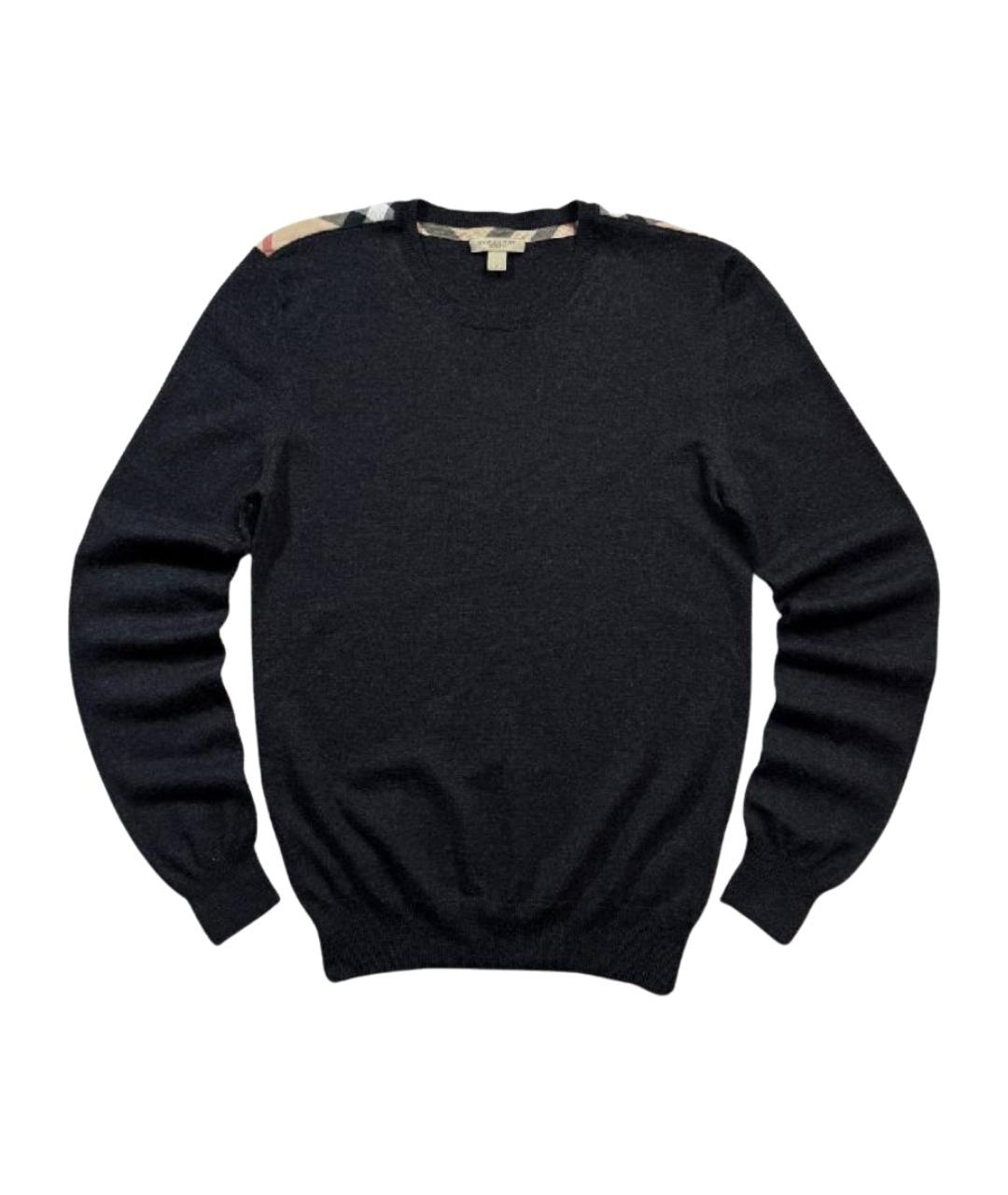 BURBERRY Серый шерстяной джемпер / свитер, фото 1