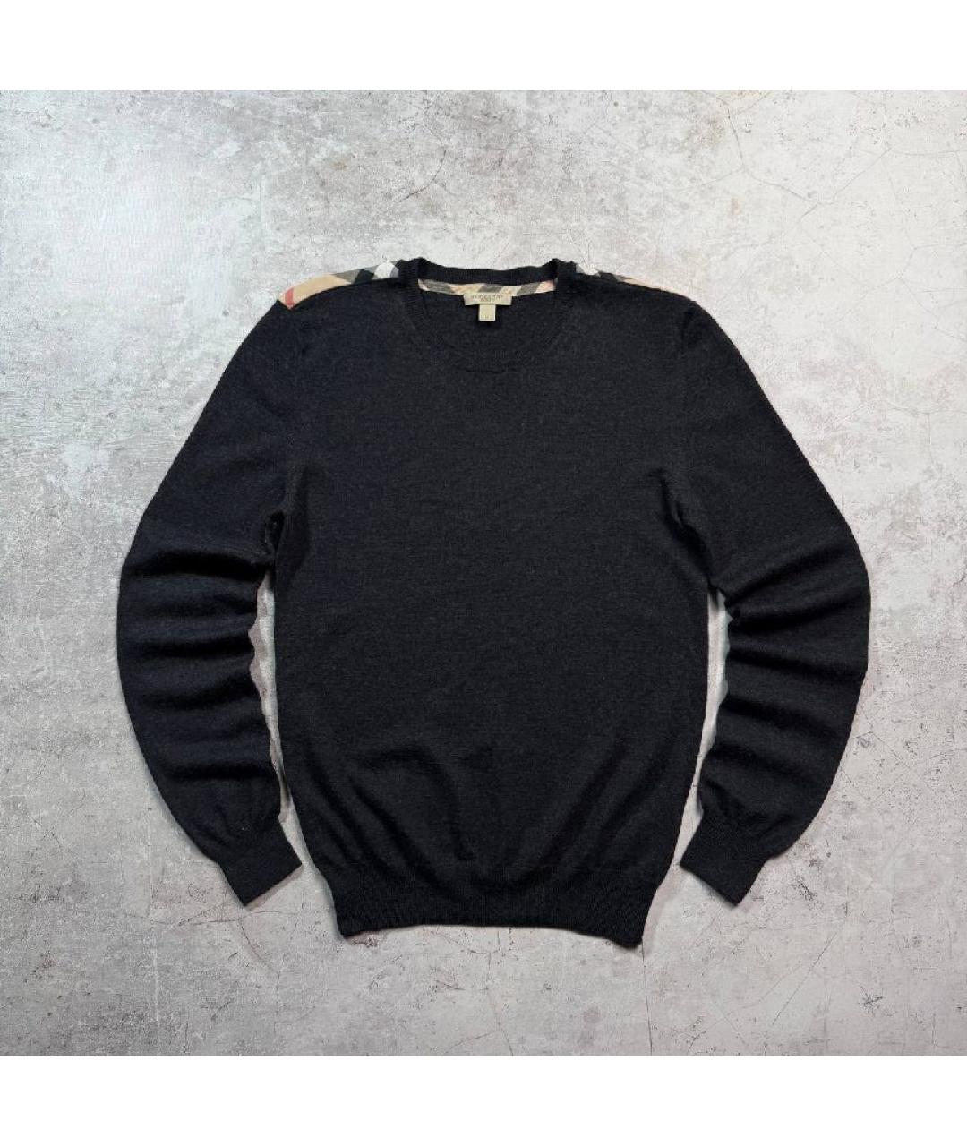 BURBERRY Серый шерстяной джемпер / свитер, фото 9