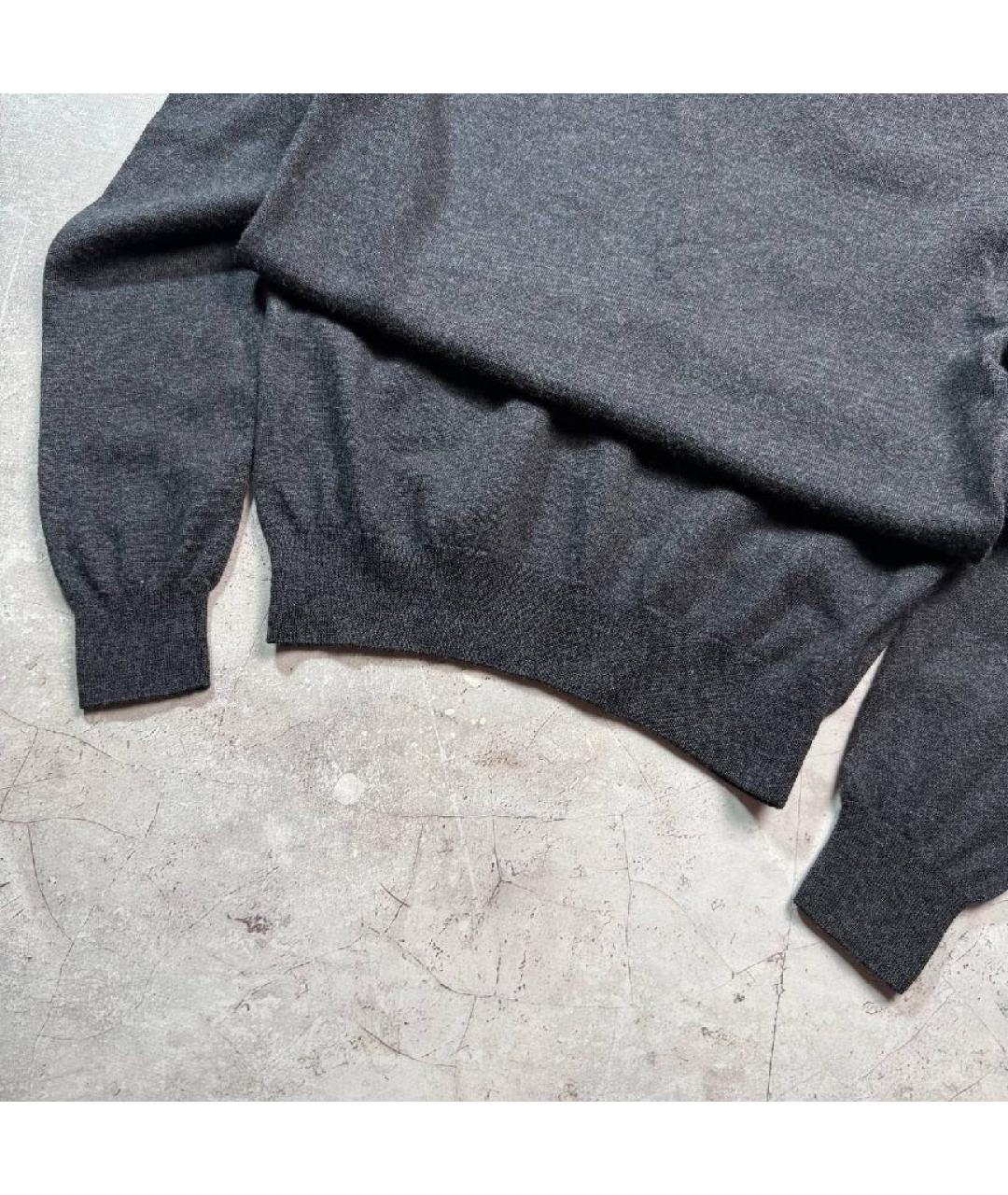 BURBERRY Серый шерстяной джемпер / свитер, фото 7