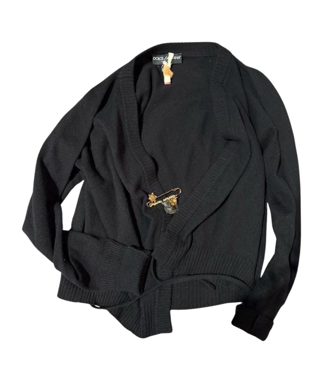 DOLCE&GABBANA Черный хлопковый кардиган, фото 1