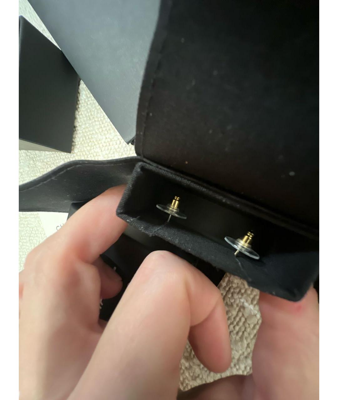 CHANEL Коралловые металлические серьги, фото 2