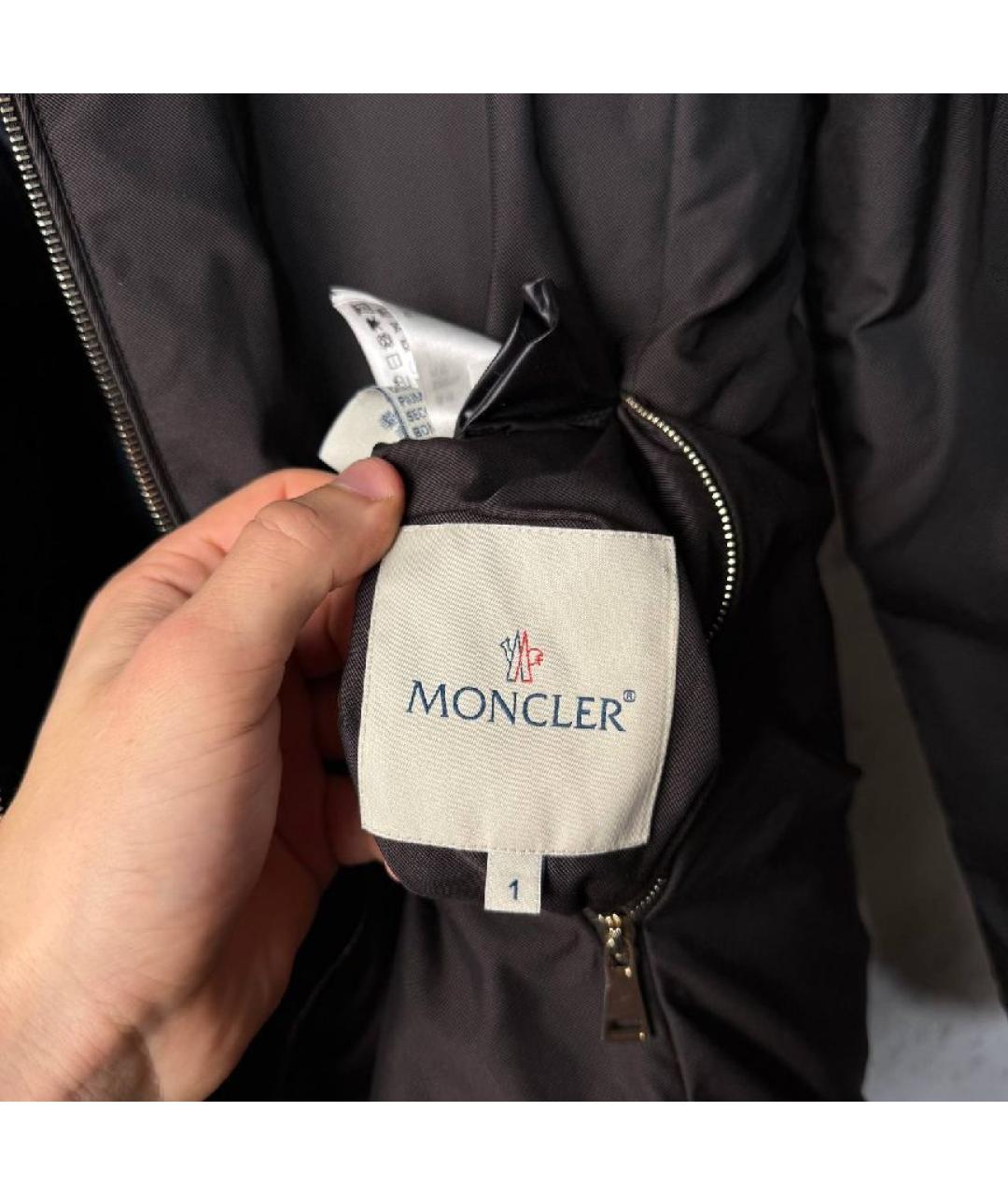 MONCLER Черный пуховик, фото 8