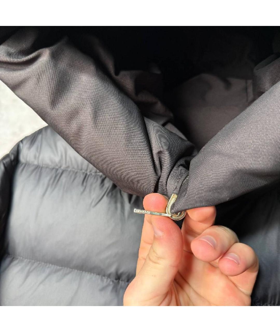 MONCLER Черный пуховик, фото 5
