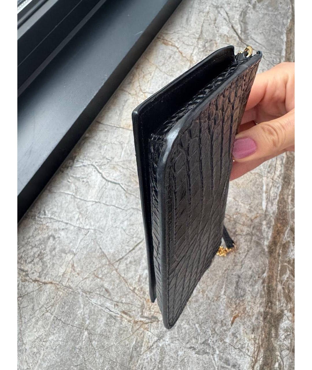 SAINT LAURENT Черная кожаная сумка через плечо, фото 6