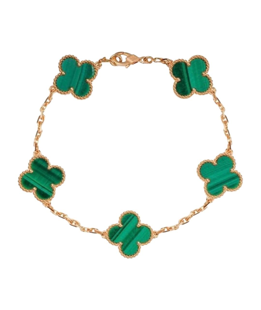 VAN CLEEF & ARPELS Зеленый браслет из желтого золота, фото 4