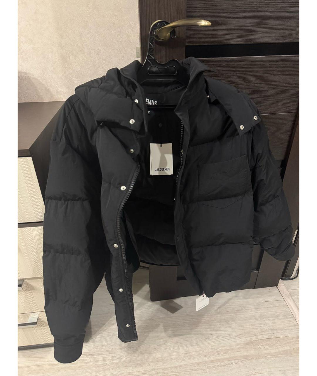 JACQUEMUS Черный полиамидовый пуховик, фото 4