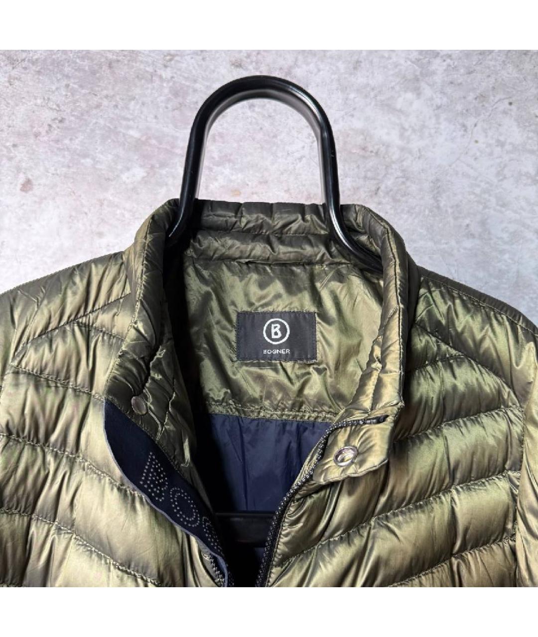 BOGNER Зеленый полиамидовый пуховик, фото 4