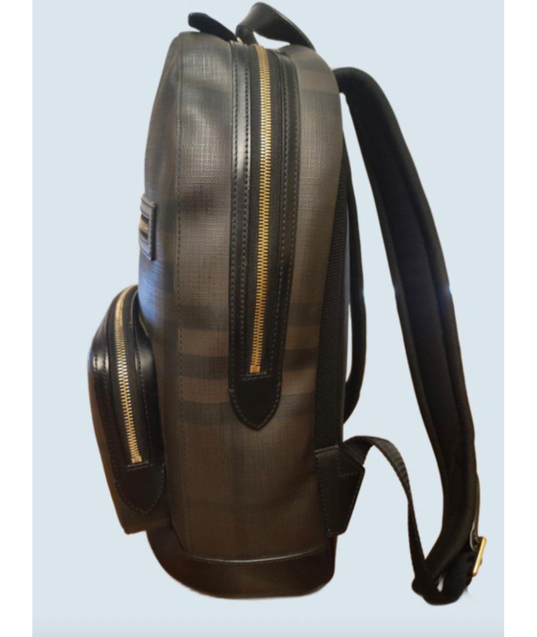 BURBERRY Коричневый кожаный рюкзак, фото 4