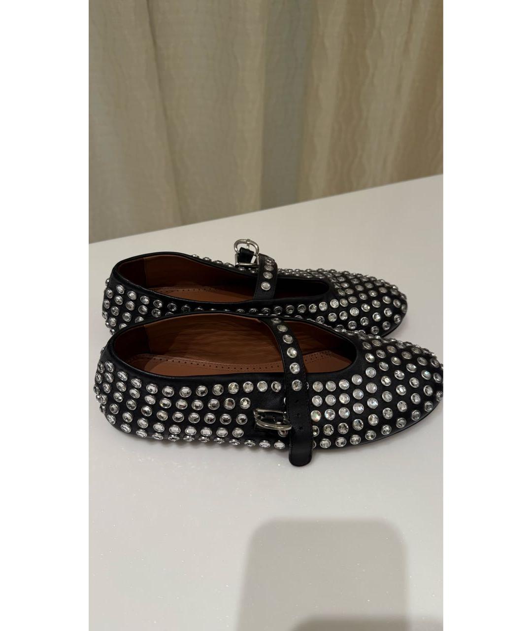 ALAIA Черные кожаные балетки, фото 3