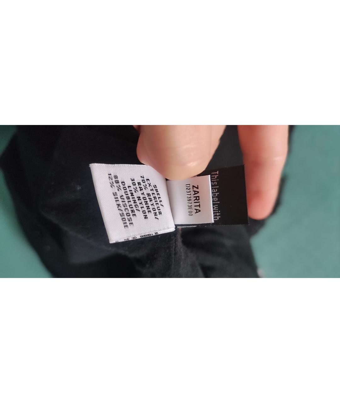 DIANE VON FURSTENBERG Черное вискозное повседневное платье, фото 7