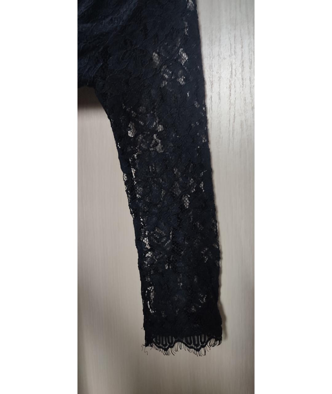 DIANE VON FURSTENBERG Черное вискозное повседневное платье, фото 5