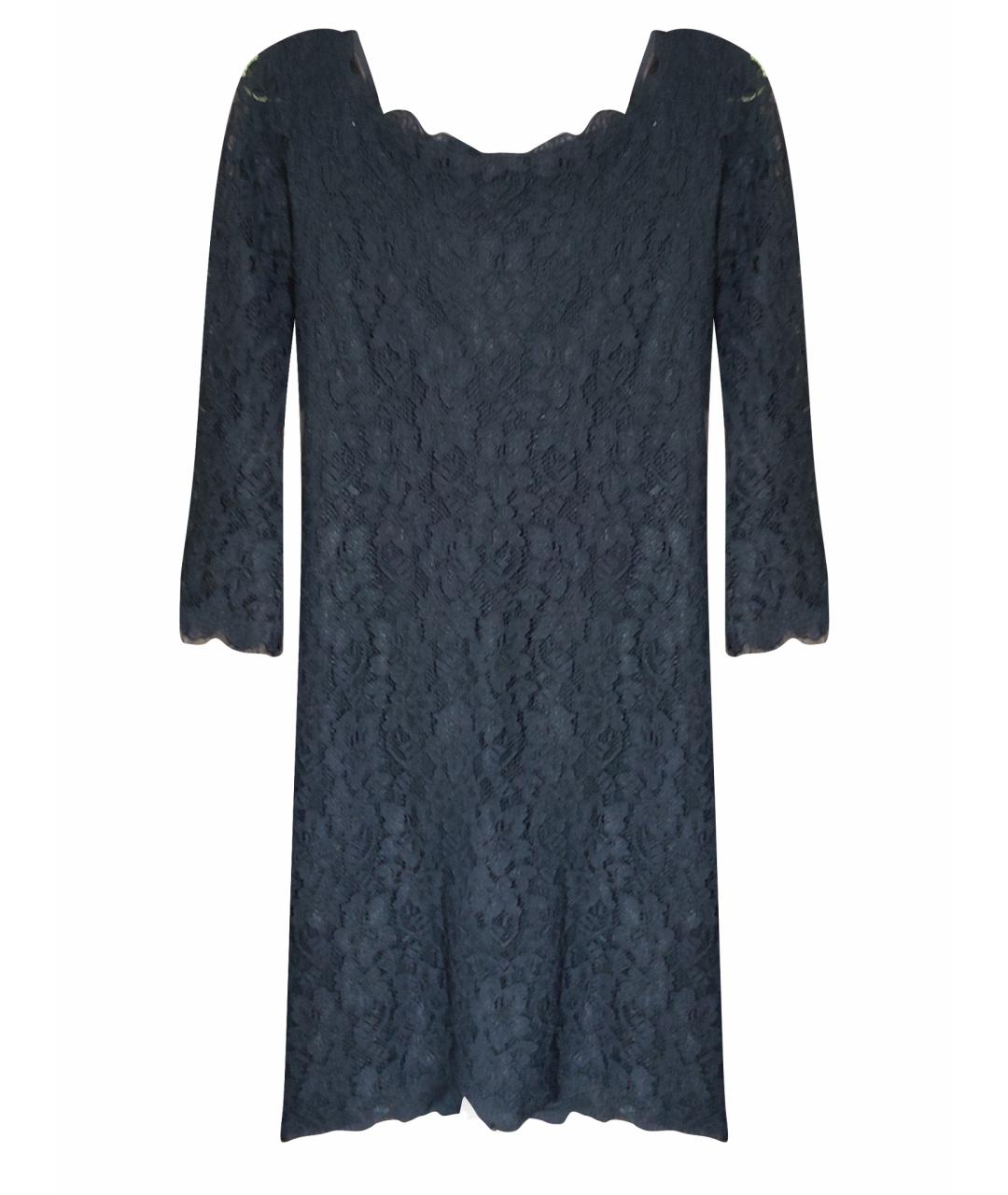 DIANE VON FURSTENBERG Черное вискозное повседневное платье, фото 1