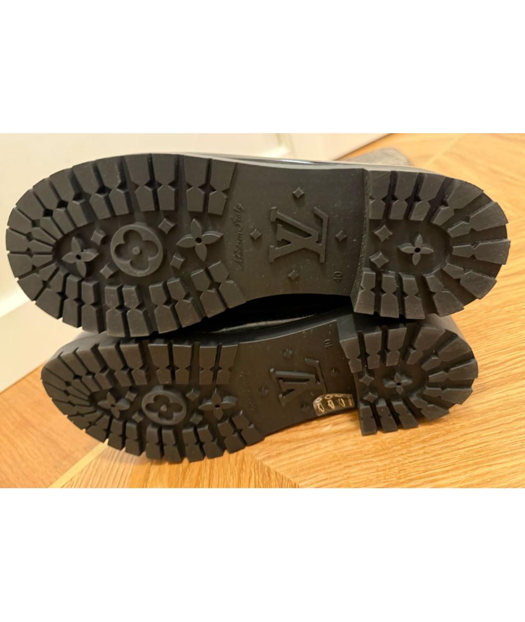 LOUIS VUITTON Черные резиновые сапоги, фото 4