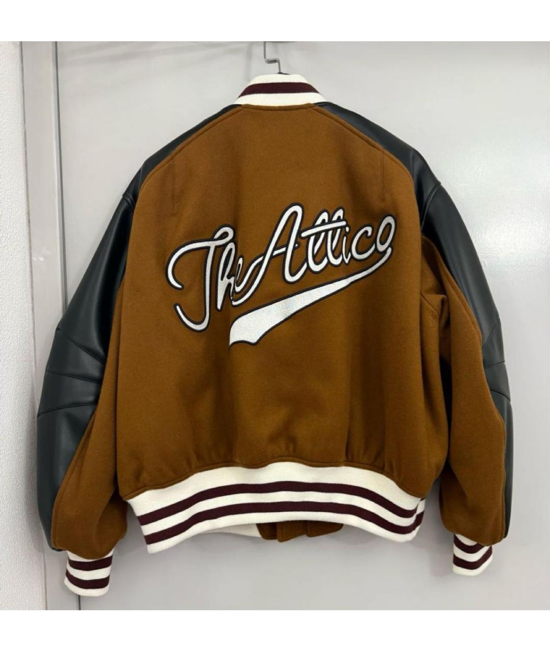 THE ATTICO Коричневая шерстяная куртка, фото 2