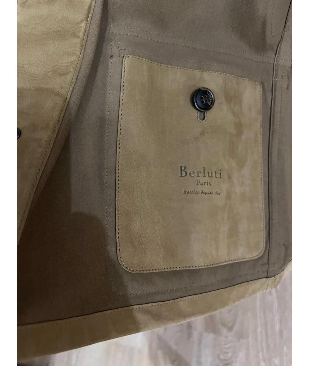 BERLUTI Бежевая замшевая куртка, фото 6