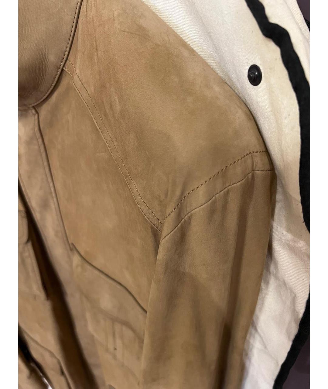 BERLUTI Бежевая замшевая куртка, фото 4