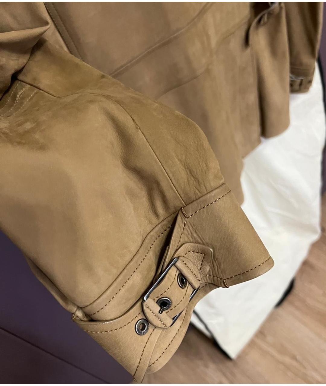 BERLUTI Бежевая замшевая куртка, фото 5