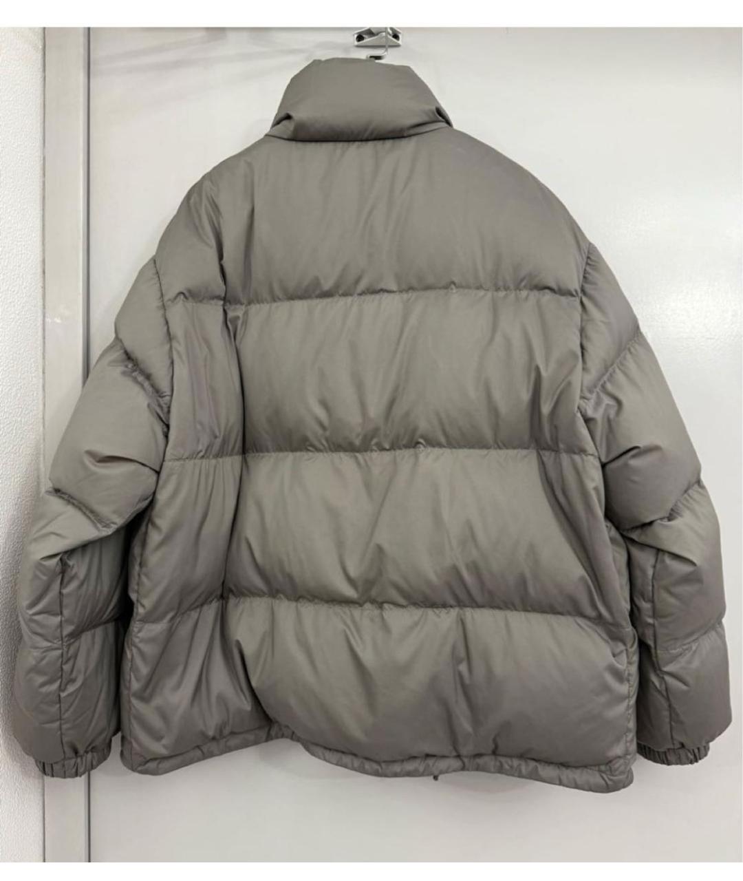 MIU MIU Серый полиэстеровый пуховик, фото 2