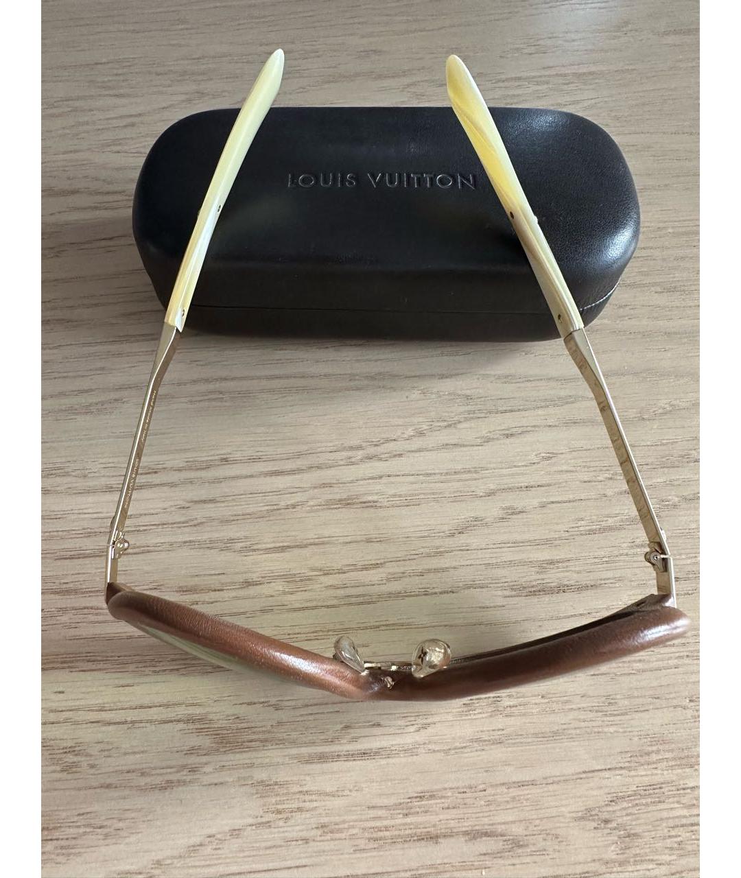 LOUIS VUITTON Зеленые пластиковые солнцезащитные очки, фото 3