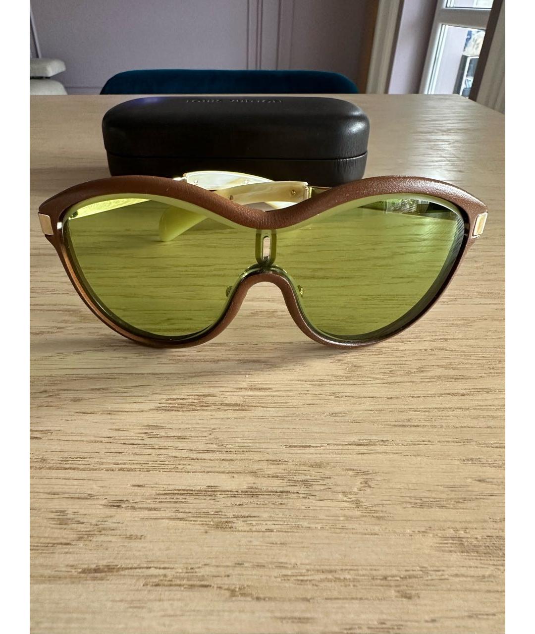 LOUIS VUITTON Зеленые пластиковые солнцезащитные очки, фото 5