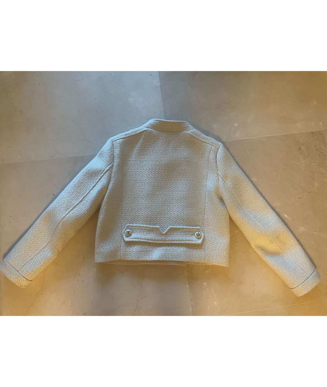 CHANEL Бежевый твидовый жакет/пиджак, фото 2