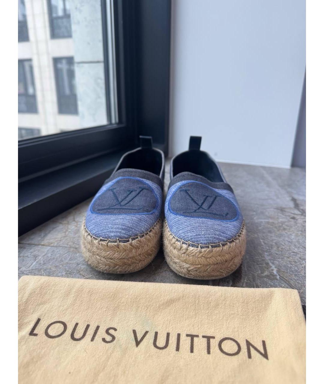 LOUIS VUITTON Синие текстильные эспадрильи, фото 2