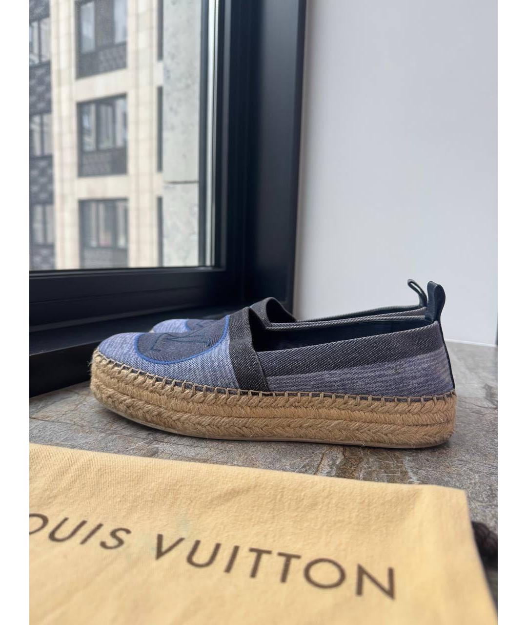 LOUIS VUITTON Синие текстильные эспадрильи, фото 7
