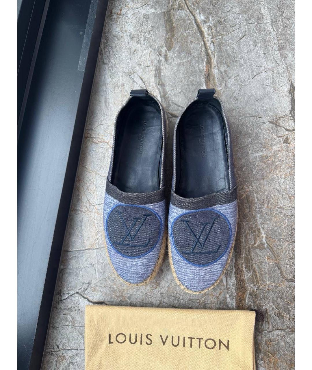 LOUIS VUITTON Синие текстильные эспадрильи, фото 3