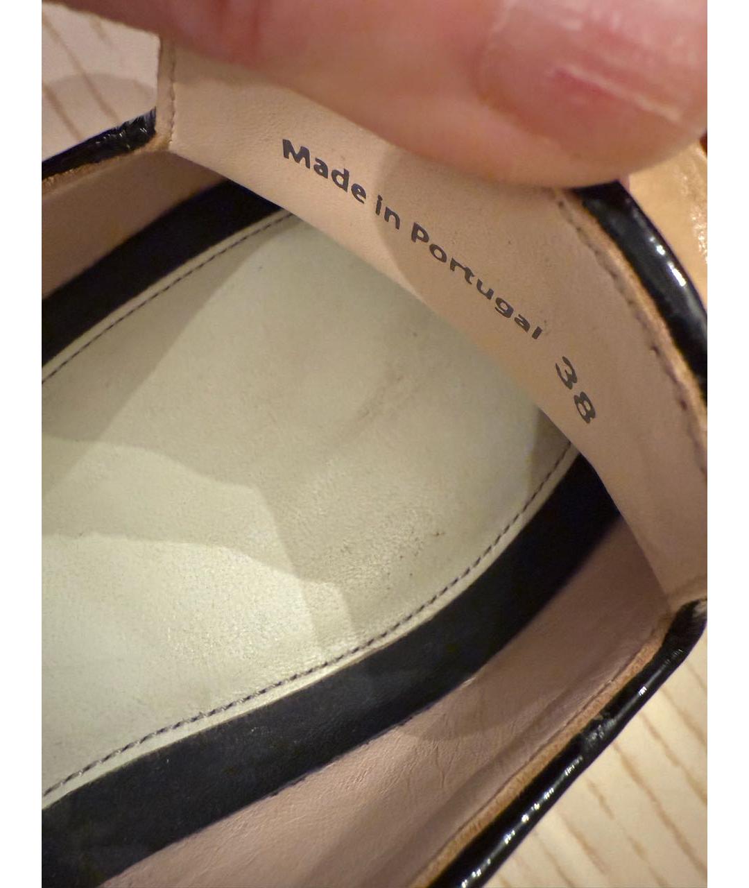 KENZO Бежевые лоферы из лакированной кожи, фото 5