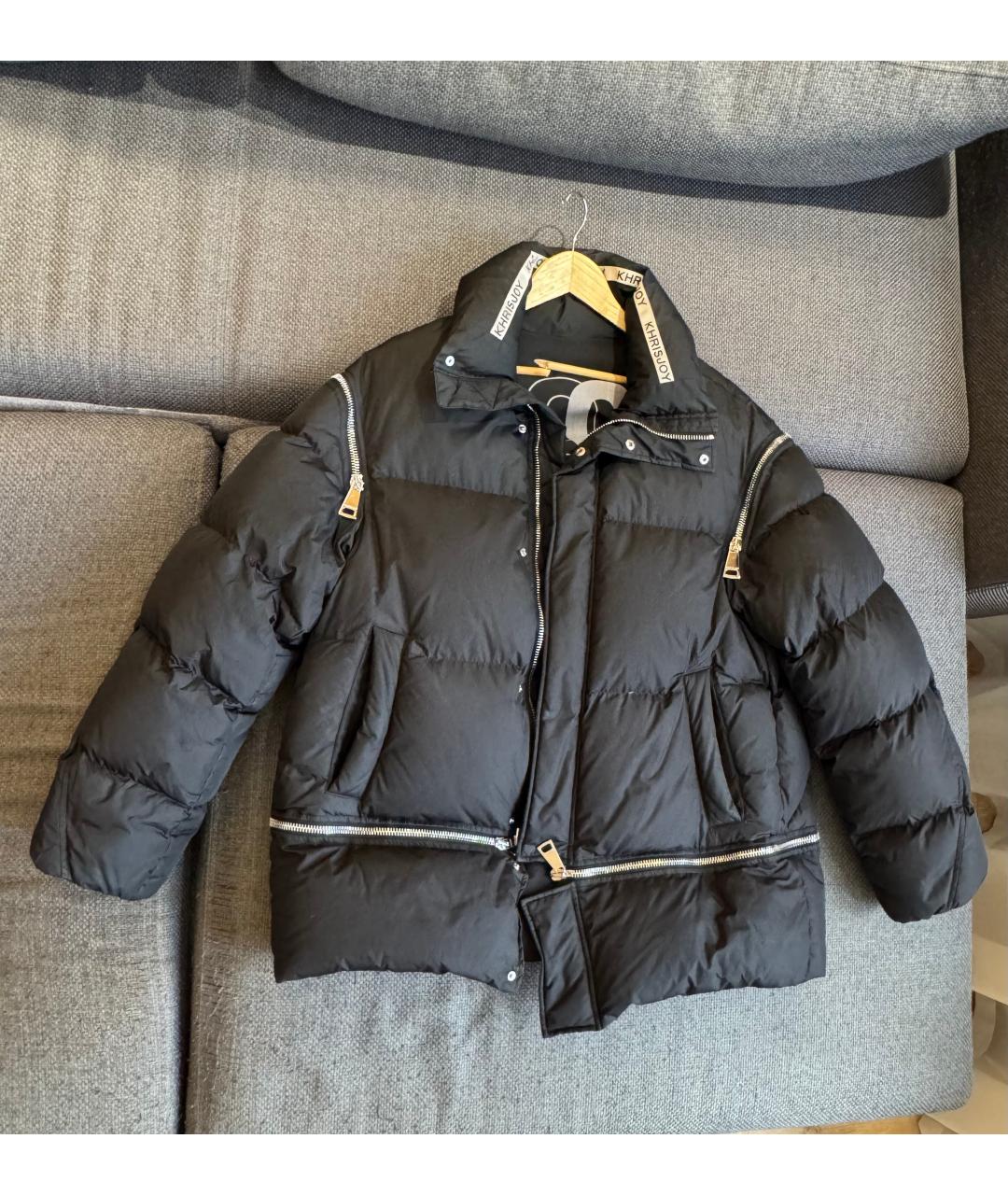 KHRISJOY Черный полиэстеровый пуховик, фото 4