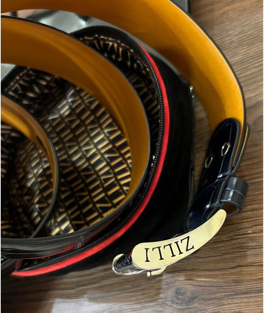 ZILLI Черный ремень из экзотической кожи, фото 4