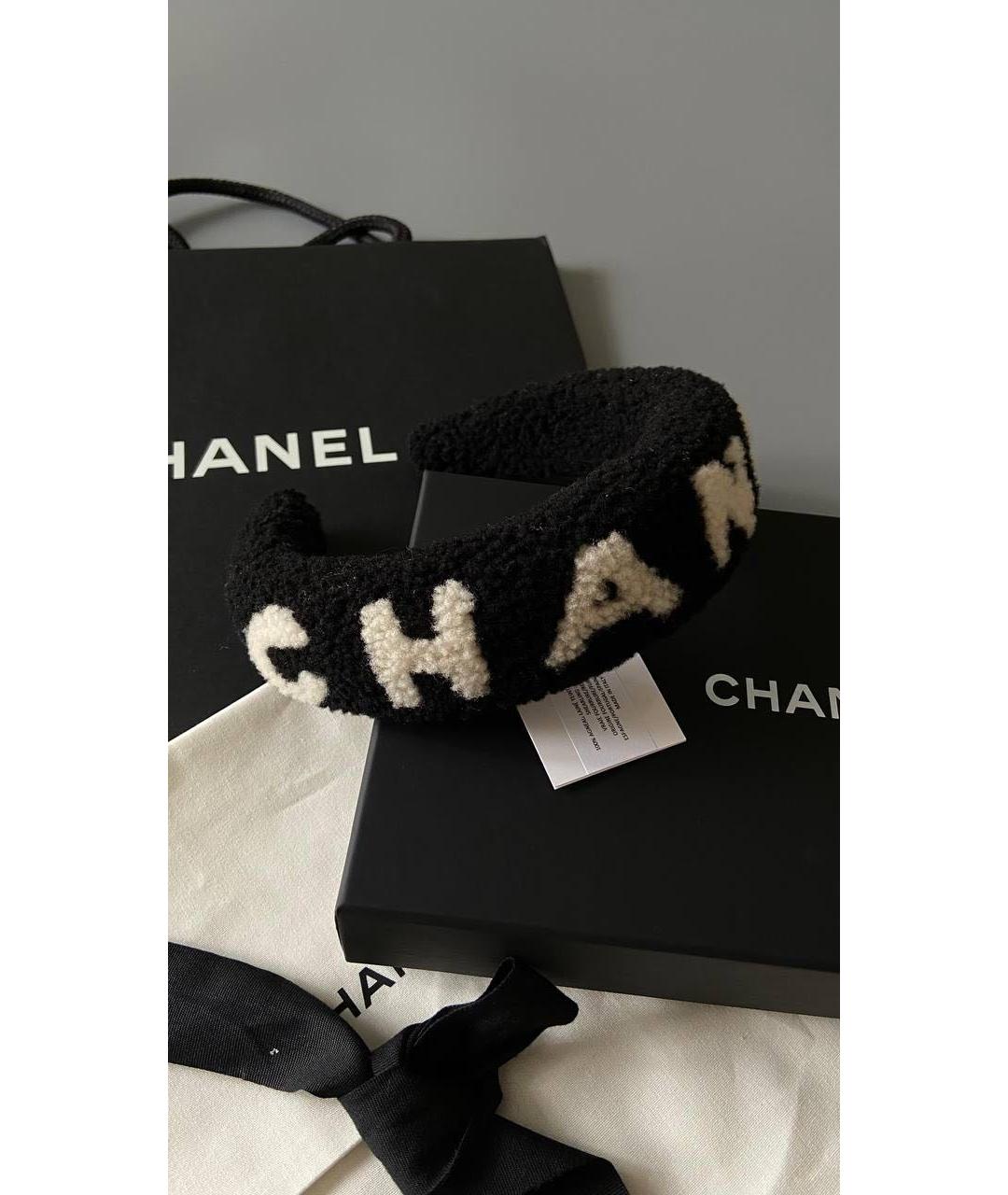 CHANEL Черный ободок, фото 4
