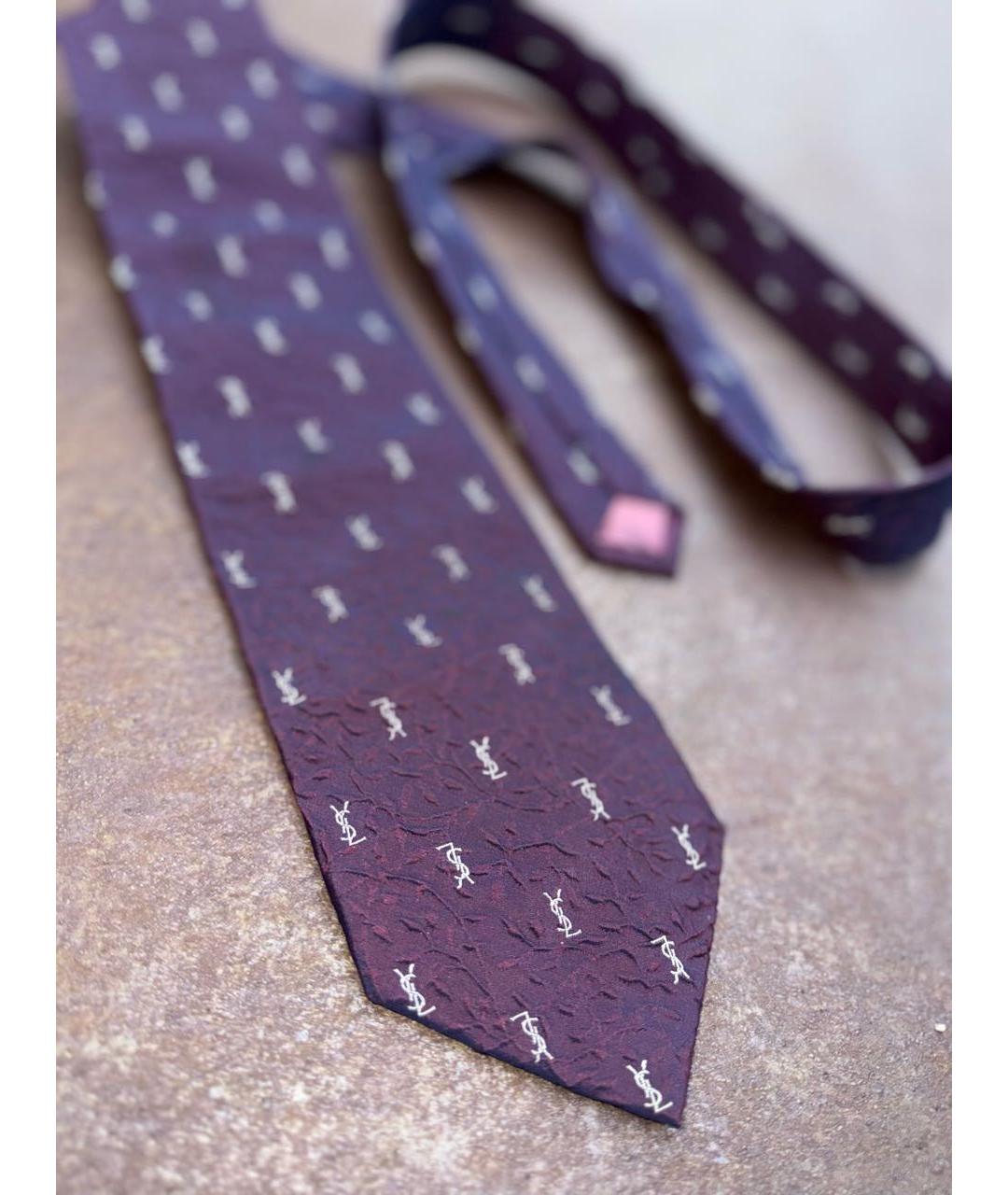 SAINT LAURENT Фиолетовый галстук, фото 3