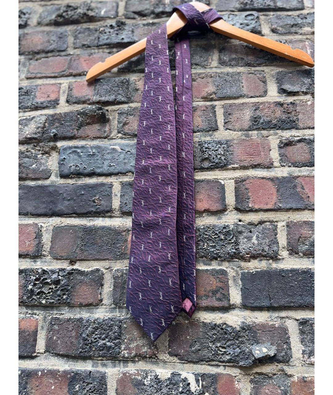 SAINT LAURENT Фиолетовый галстук, фото 7