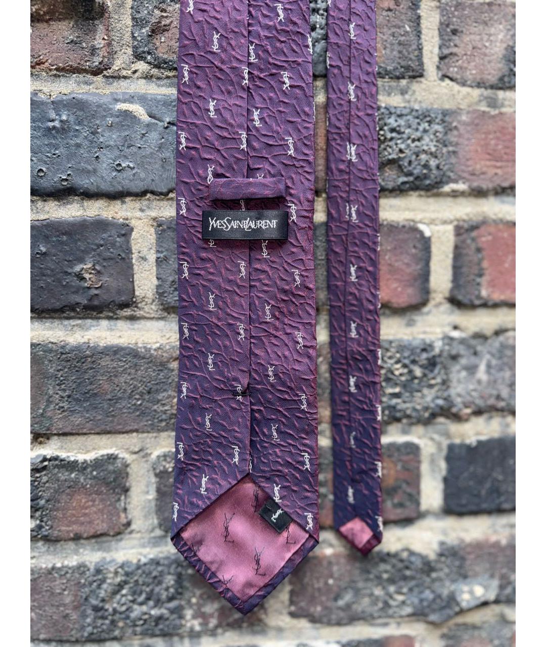 SAINT LAURENT Фиолетовый галстук, фото 8