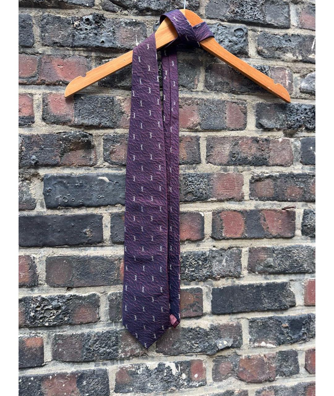 SAINT LAURENT Фиолетовый галстук, фото 6