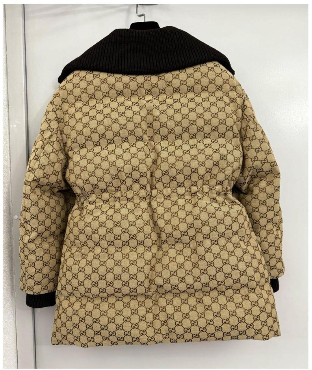 GUCCI Бежевый хлопковый пуховик, фото 2