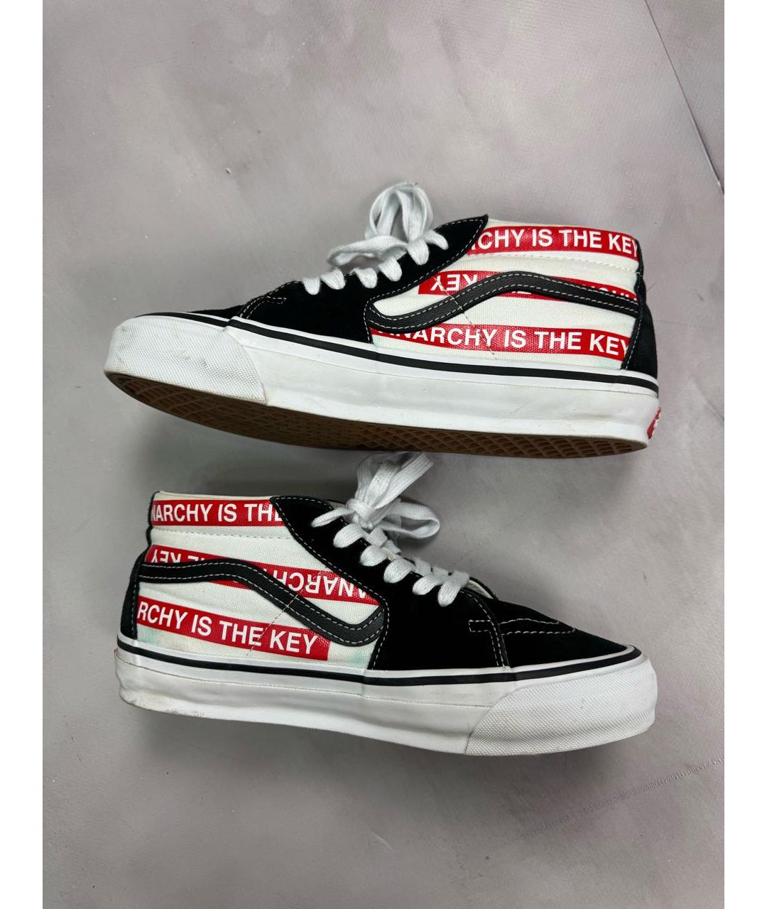 UNDERCOVER Черные замшевые высокие кроссовки / кеды, фото 5