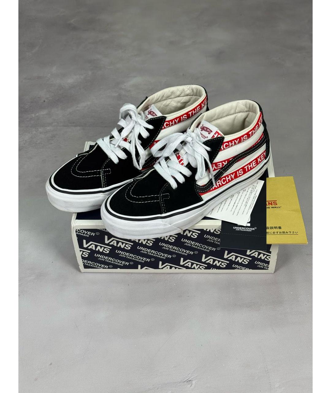 UNDERCOVER Черные замшевые высокие кроссовки / кеды, фото 2