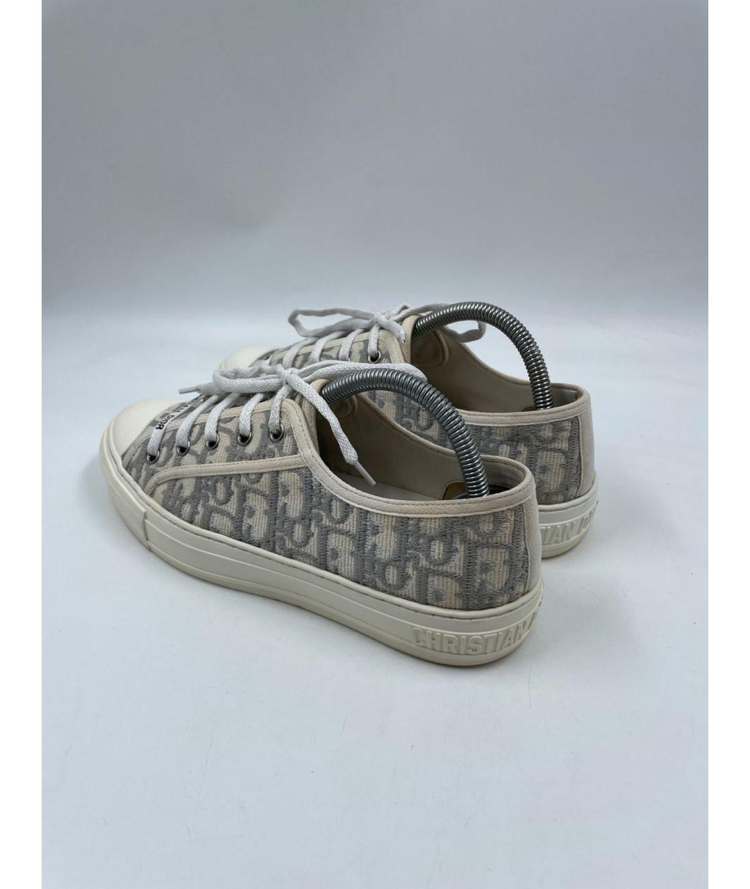 CHRISTIAN DIOR Белые текстильные кеды, фото 2