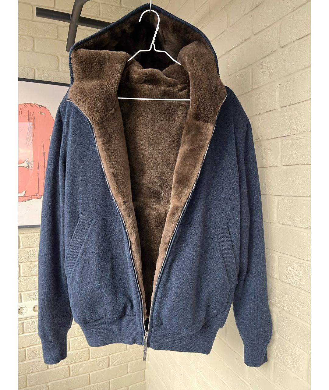 SVEVO Темно-синяя кашемировая куртка, фото 4