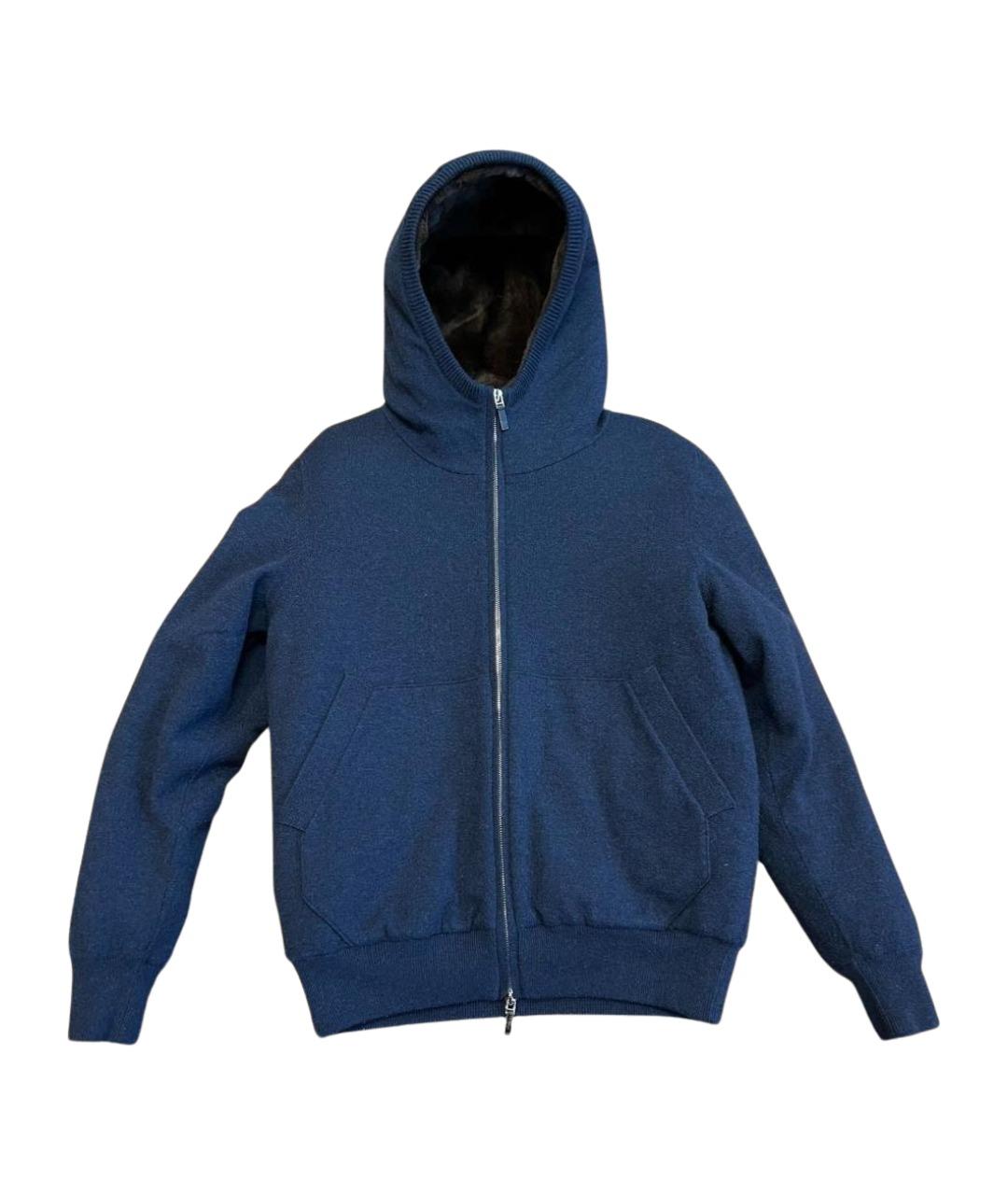 SVEVO Темно-синяя кашемировая куртка, фото 1