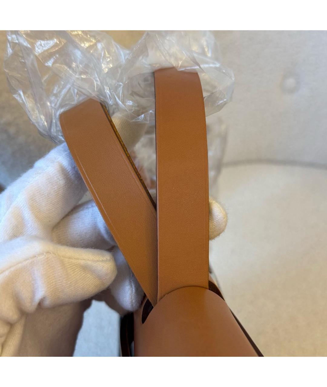 HERMES Коричневая тканевая сумка через плечо, фото 5