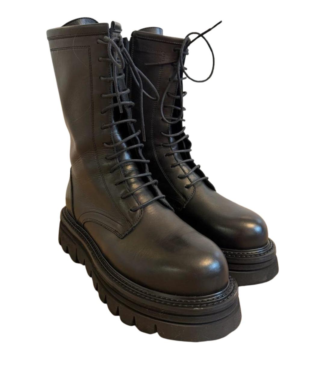 CASADEI Черные кожаные ботинки, фото 1