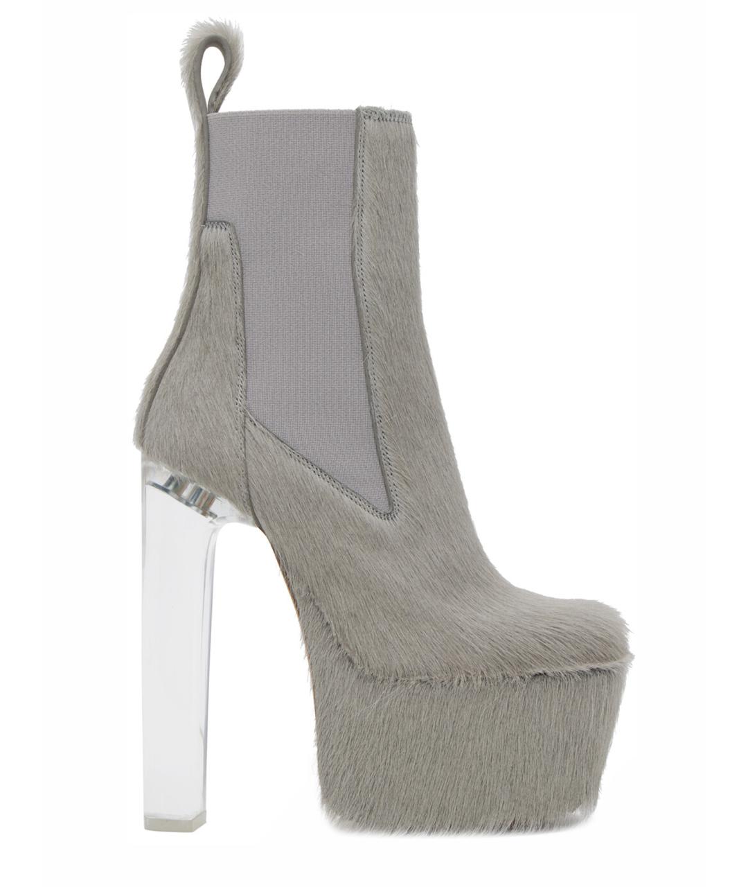 RICK OWENS Серые ботинки, фото 1