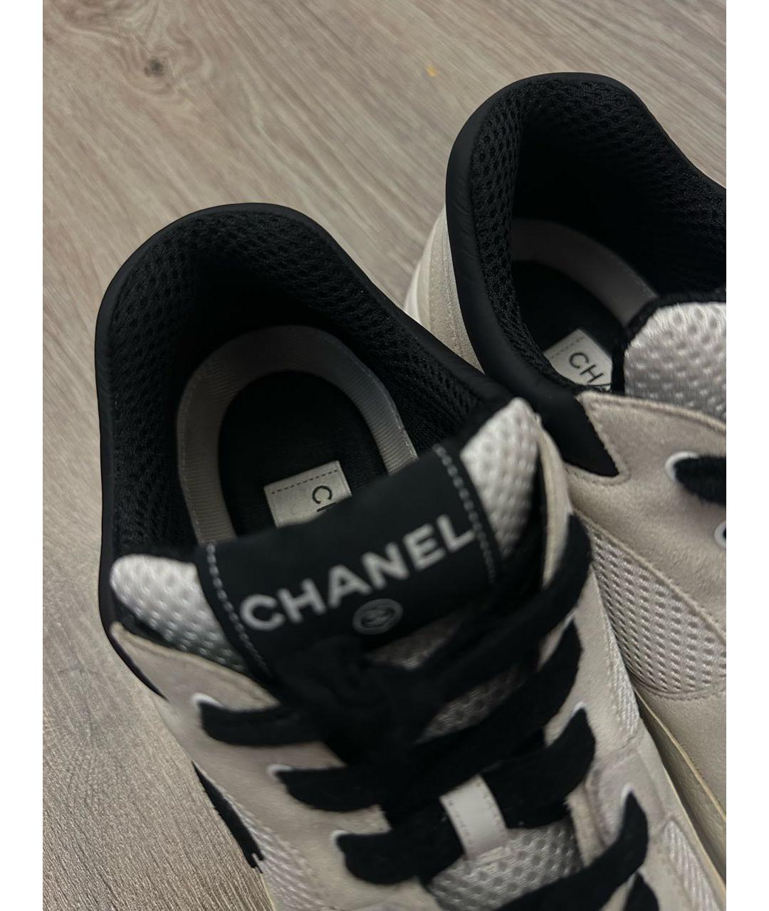 CHANEL Белые кожаные кроссовки, фото 7