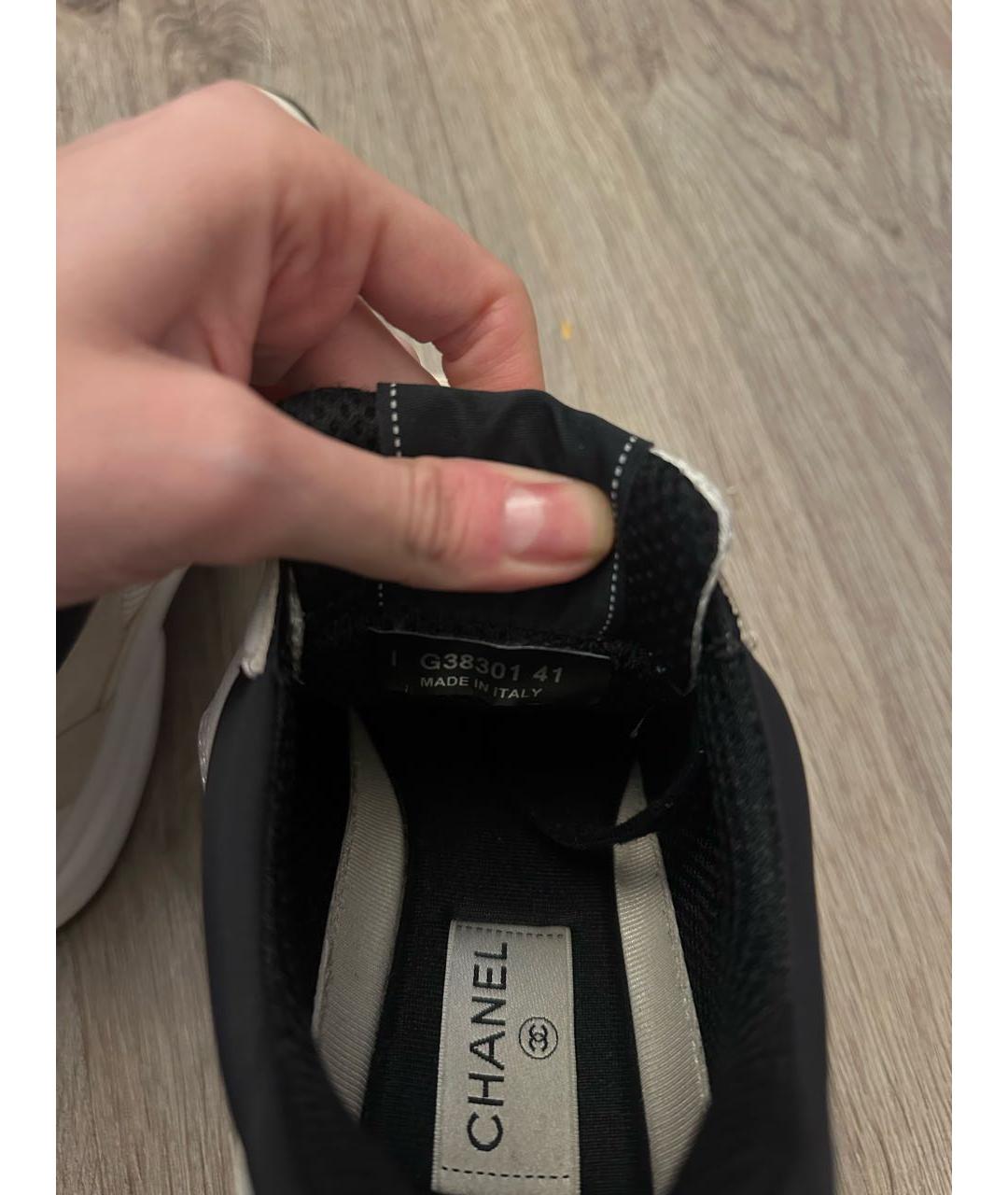 CHANEL Белые кожаные кроссовки, фото 8