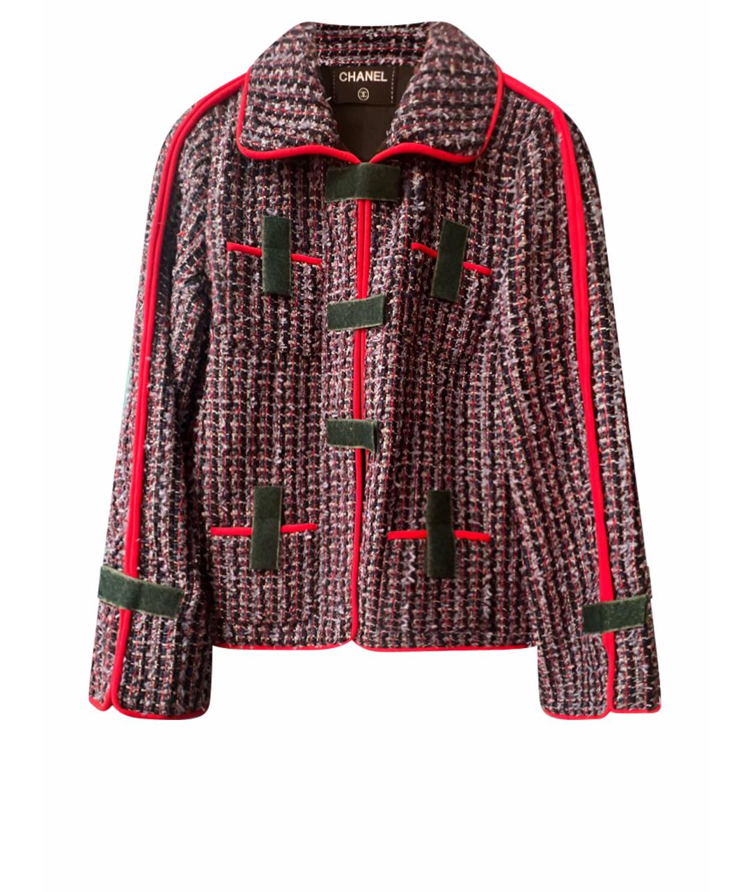 CHANEL Фиолетовый хлопковый жакет/пиджак, фото 1