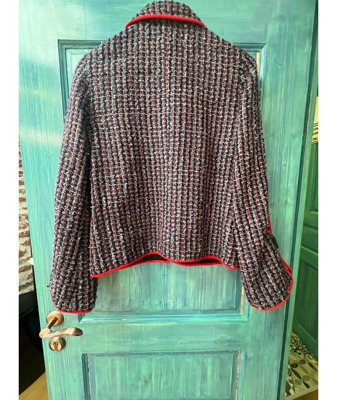 CHANEL Фиолетовый хлопковый жакет/пиджак, фото 2